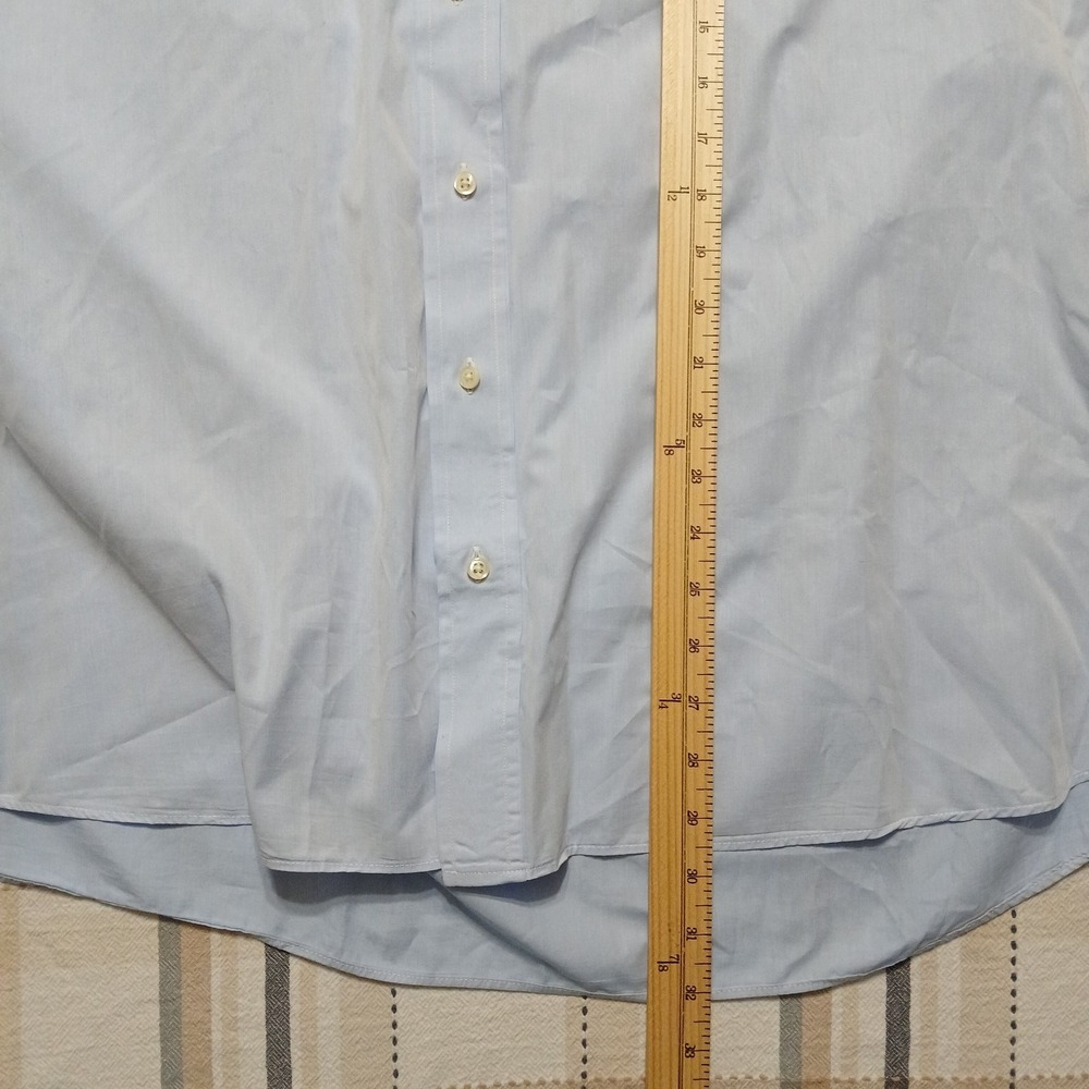 Gitman Bros Men's Long Sleeve Blue Cotton Oxford Button Shirt Size L (16.5-34) - Picture 10 of 11